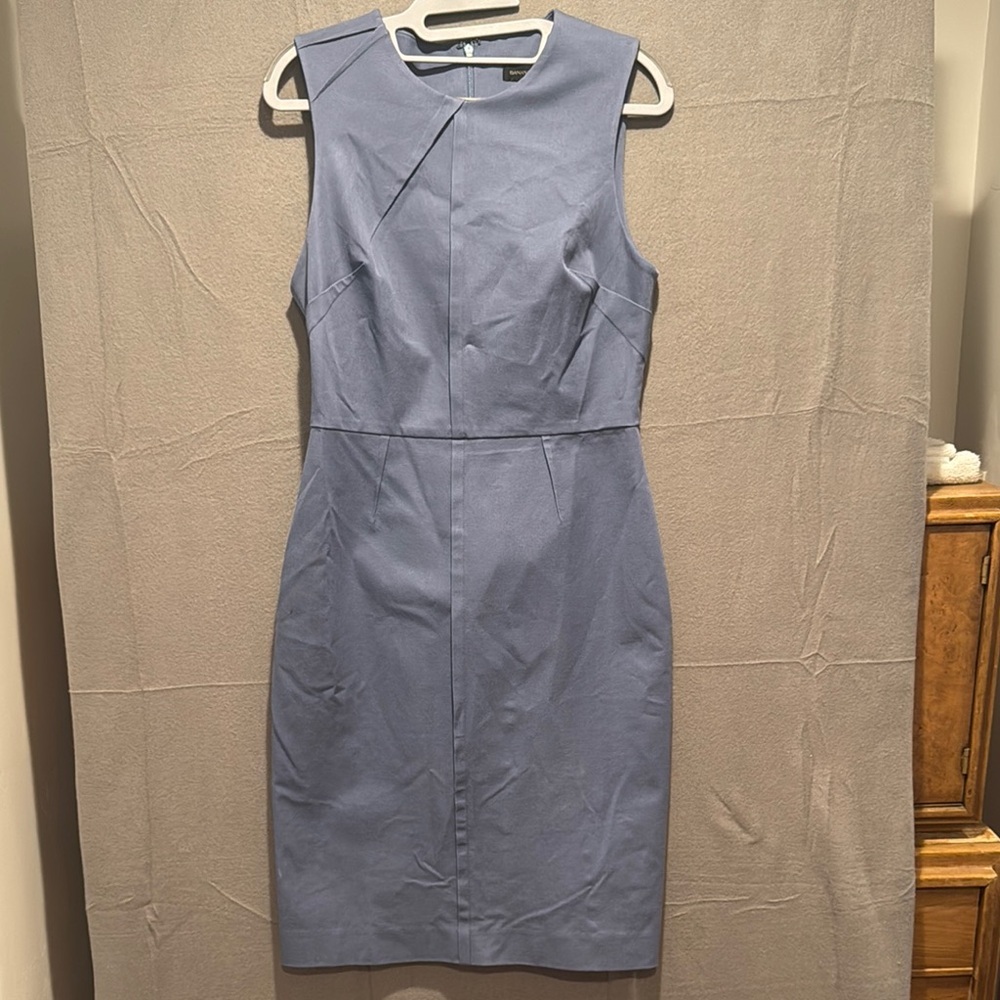 Sleeveless Slate Blue Sheath Dress